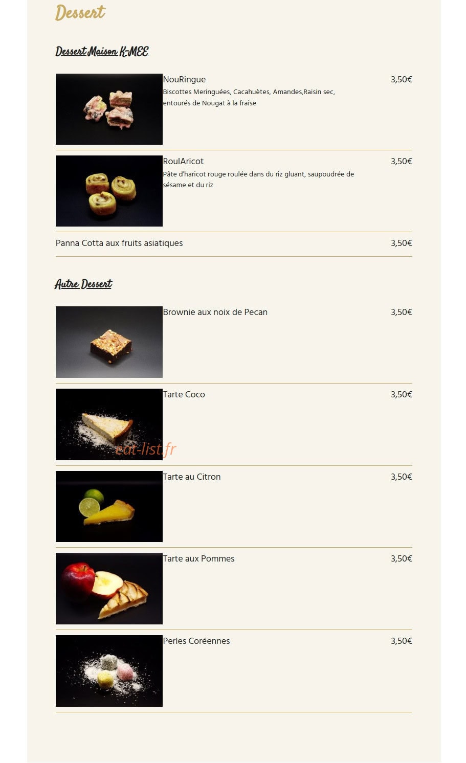 K-mee — carte page 4