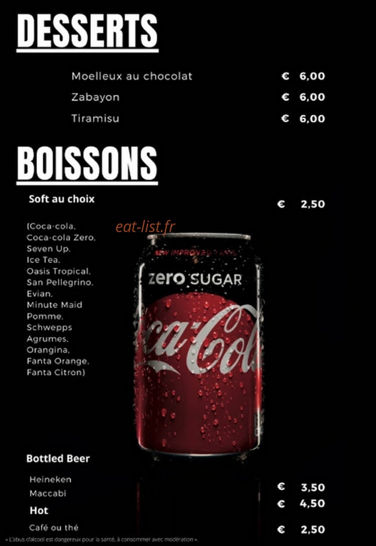 L'Atelier Burger — carte page 9