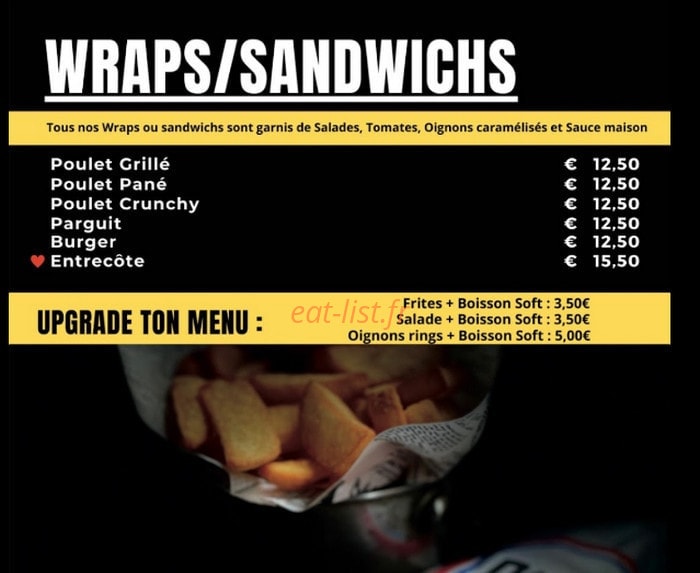 L'Atelier Burger — carte page 5