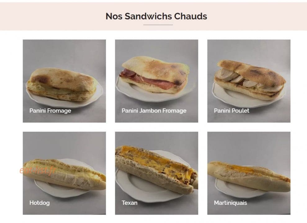 L'Atelier des Pains & co — carte page 9