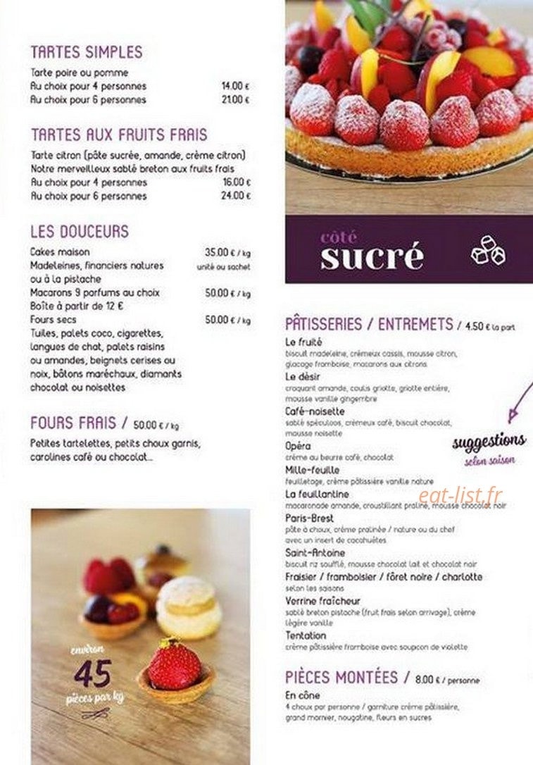 La Maillardise — carte page 4