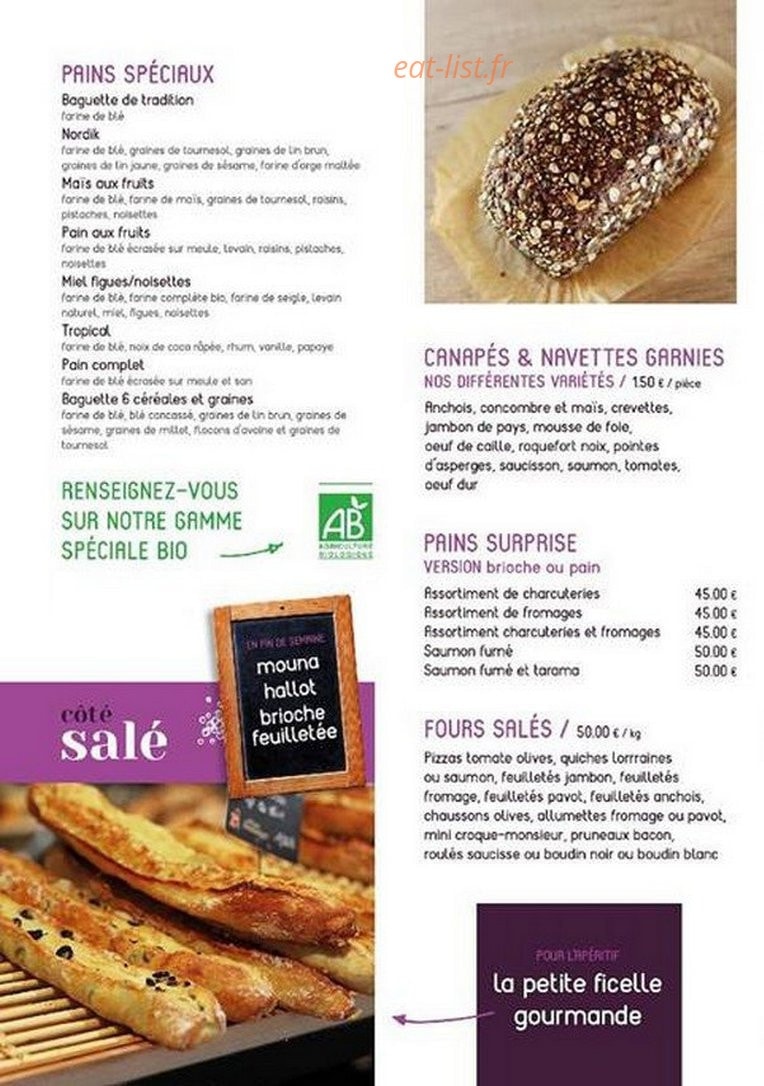 La Maillardise — carte page 3
