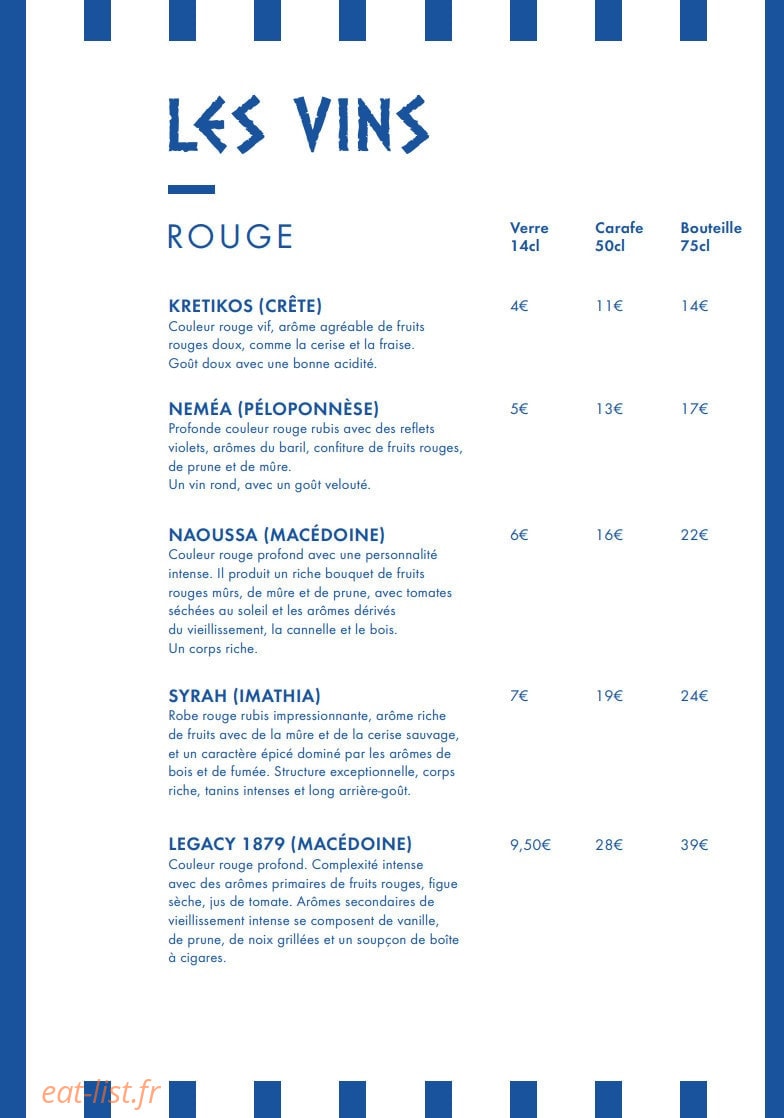 La Maison des Cyclades — carte page 7