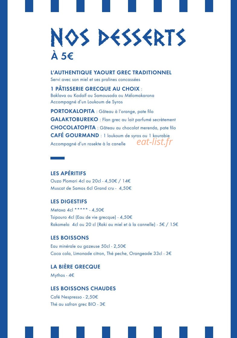 La Maison des Cyclades — carte page 6