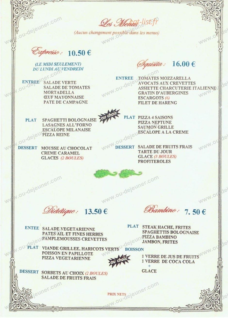 La squisita — carte page 4