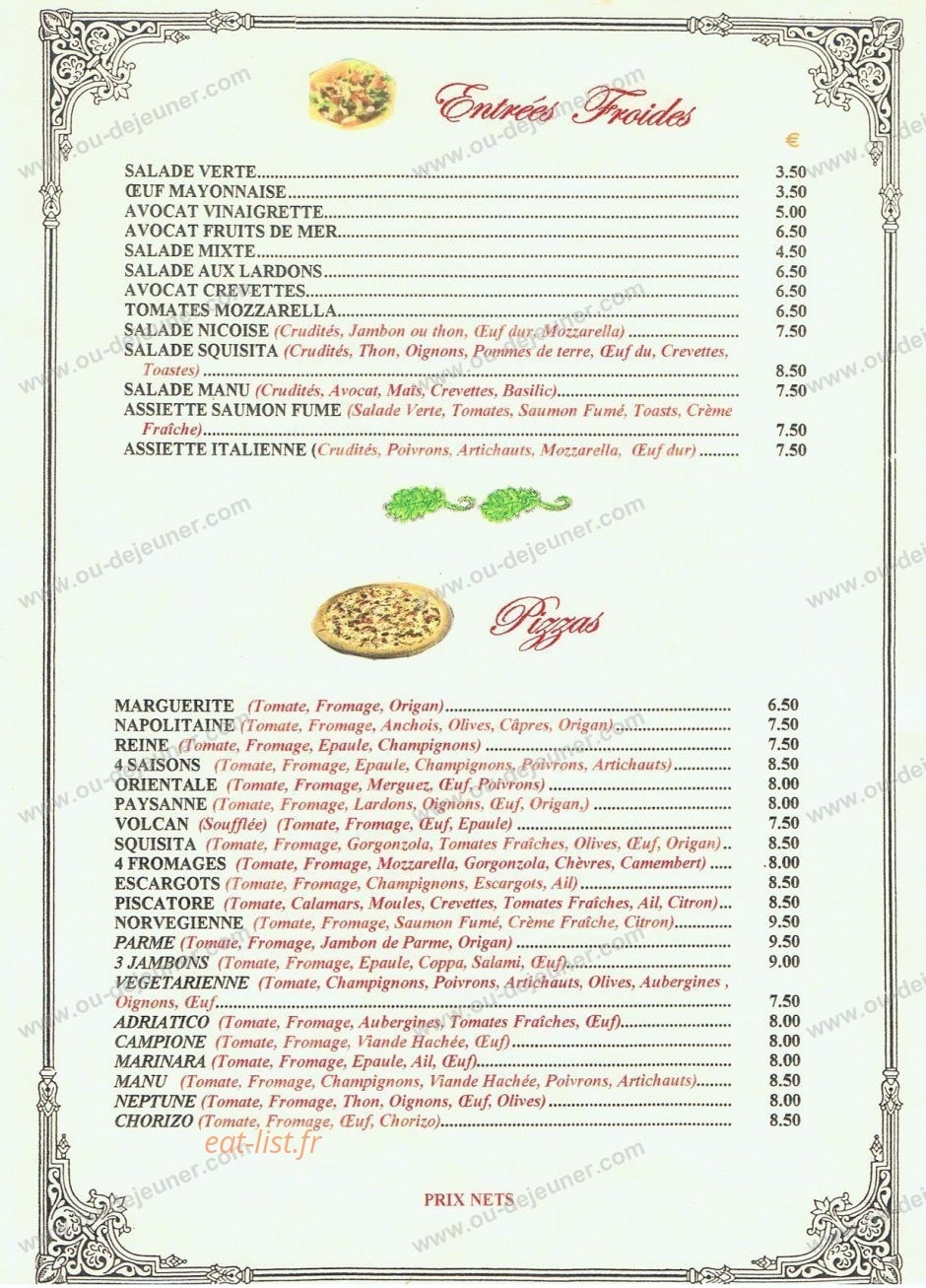 La squisita — carte page 3