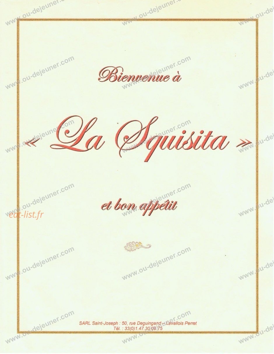 La squisita — carte page 1