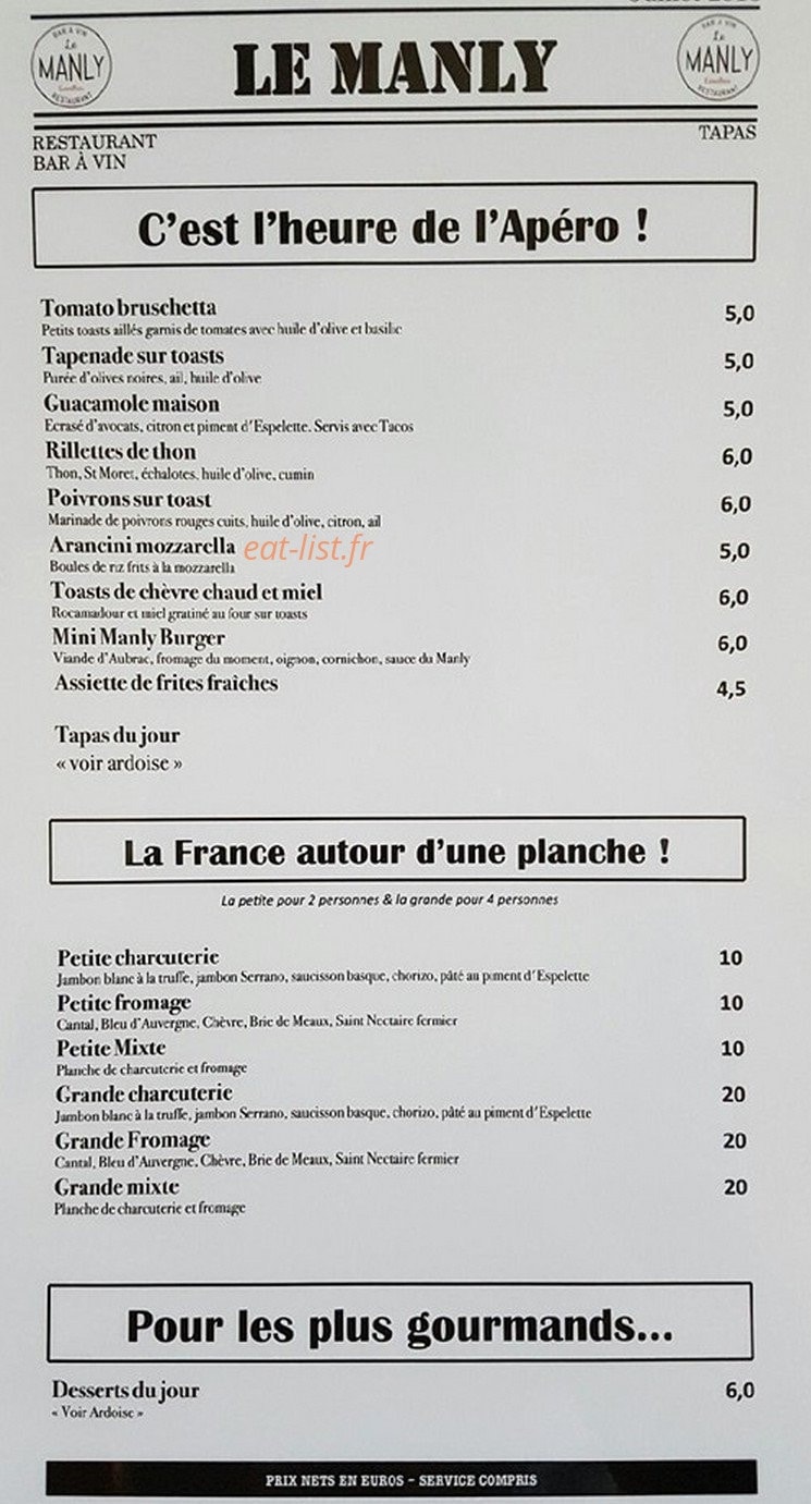 Le Manly — carte page 1