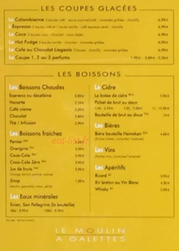 Le Moulin à Galettes — carte page 4