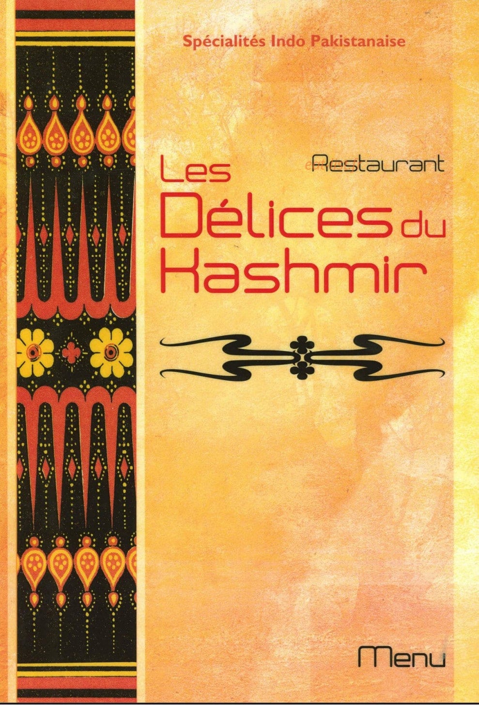 Les Délices du Kashmir — carte page 1