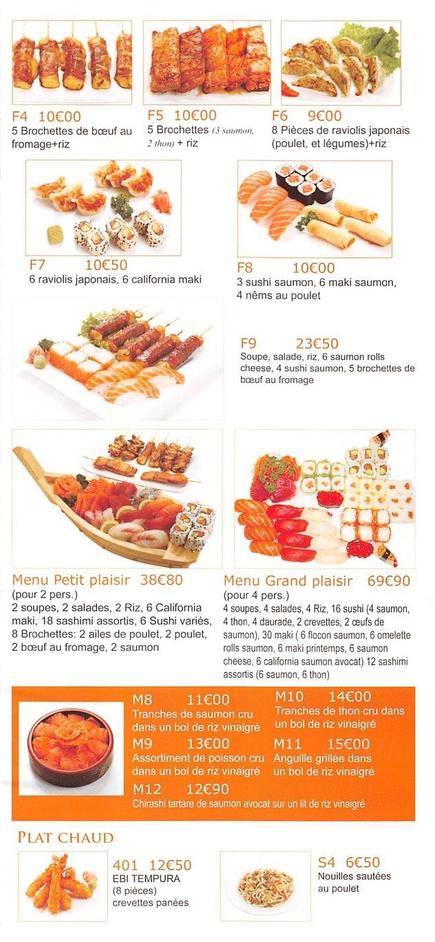 Les Frères Sushi — carte page 5