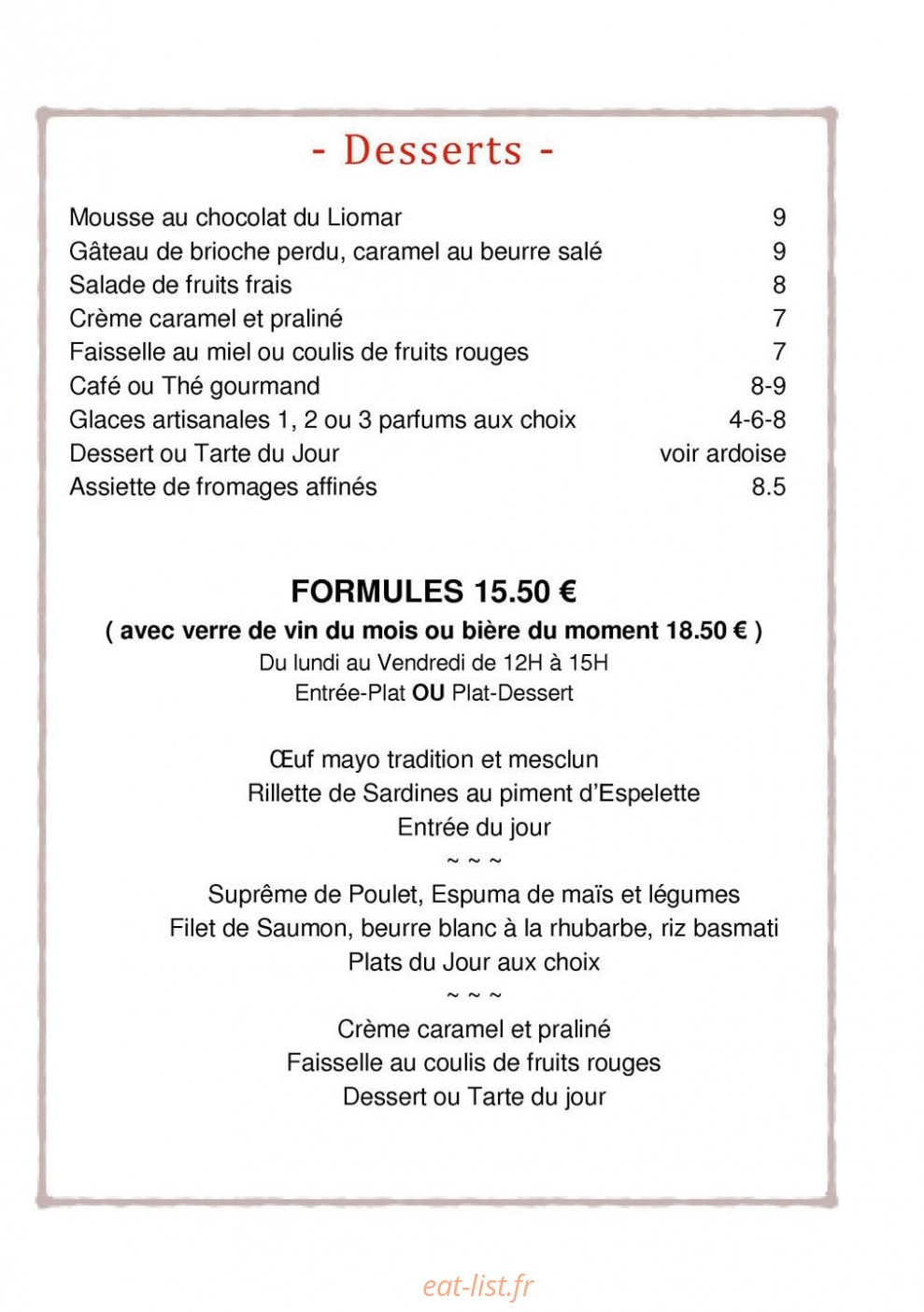 Liomar Café — carte page 2
