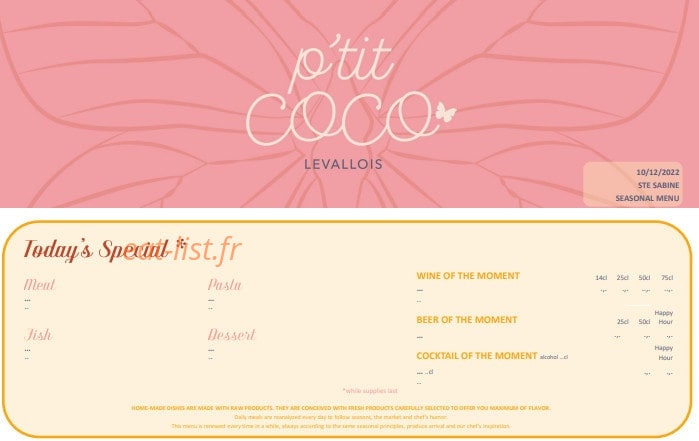 P'tit coco — carte page 3