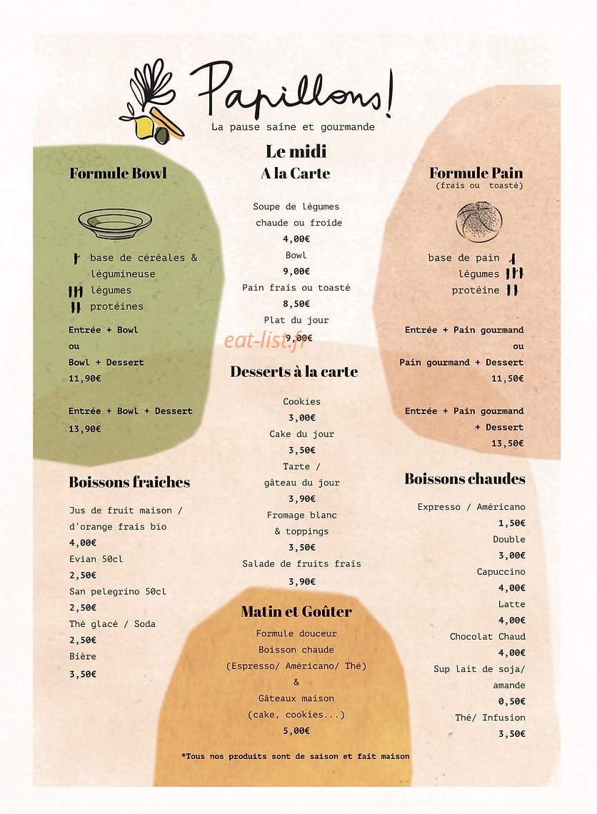Papillons! — carte page 1