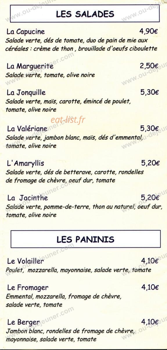 Passions saveurs — carte page 2