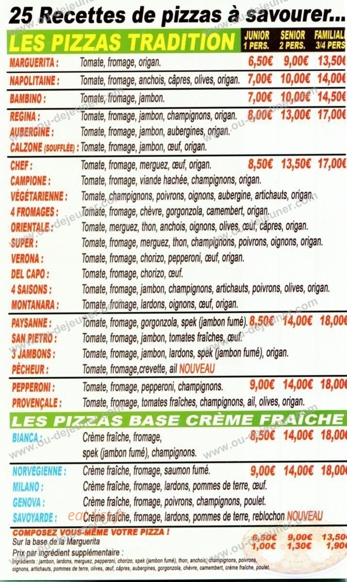 Pizza Caldo — carte page 2