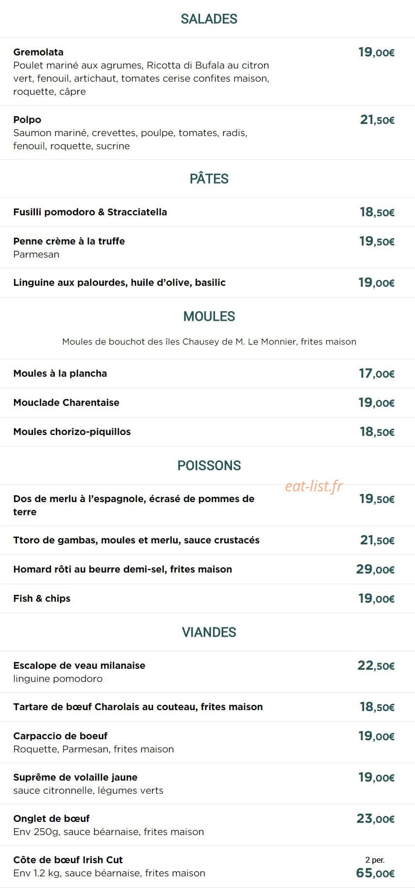 Polpo — carte page 2