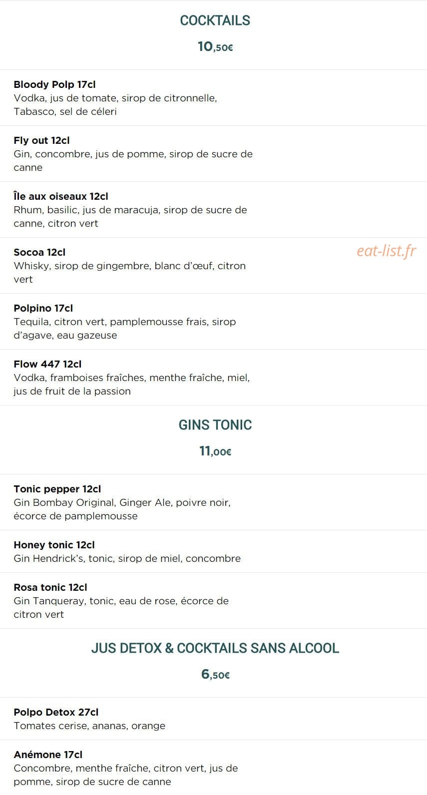 Polpo — carte page 7