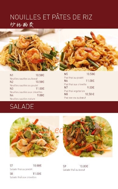 Pousse Pousse — carte page 2