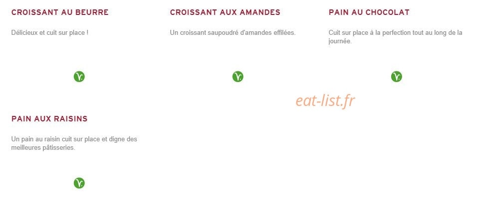 Prêt à manger — carte page 8