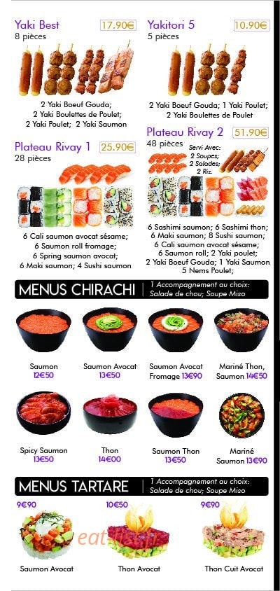 sushi rivay — carte page 3
