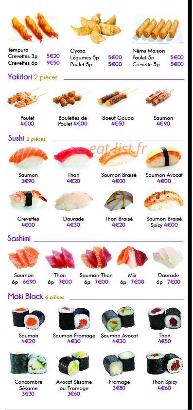 sushi rivay — carte page 8