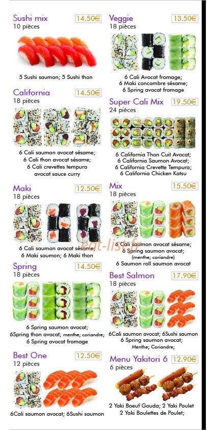 sushi rivay — carte page 7