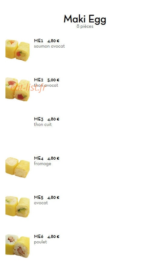 Sushi YR — carte page 5