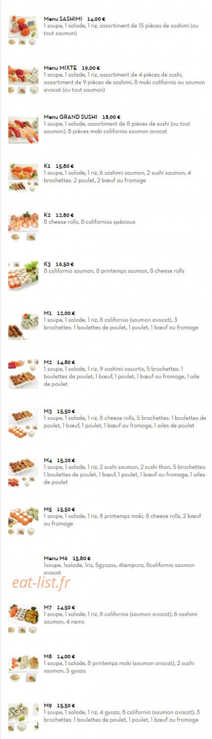 Sushi YR — carte page 12