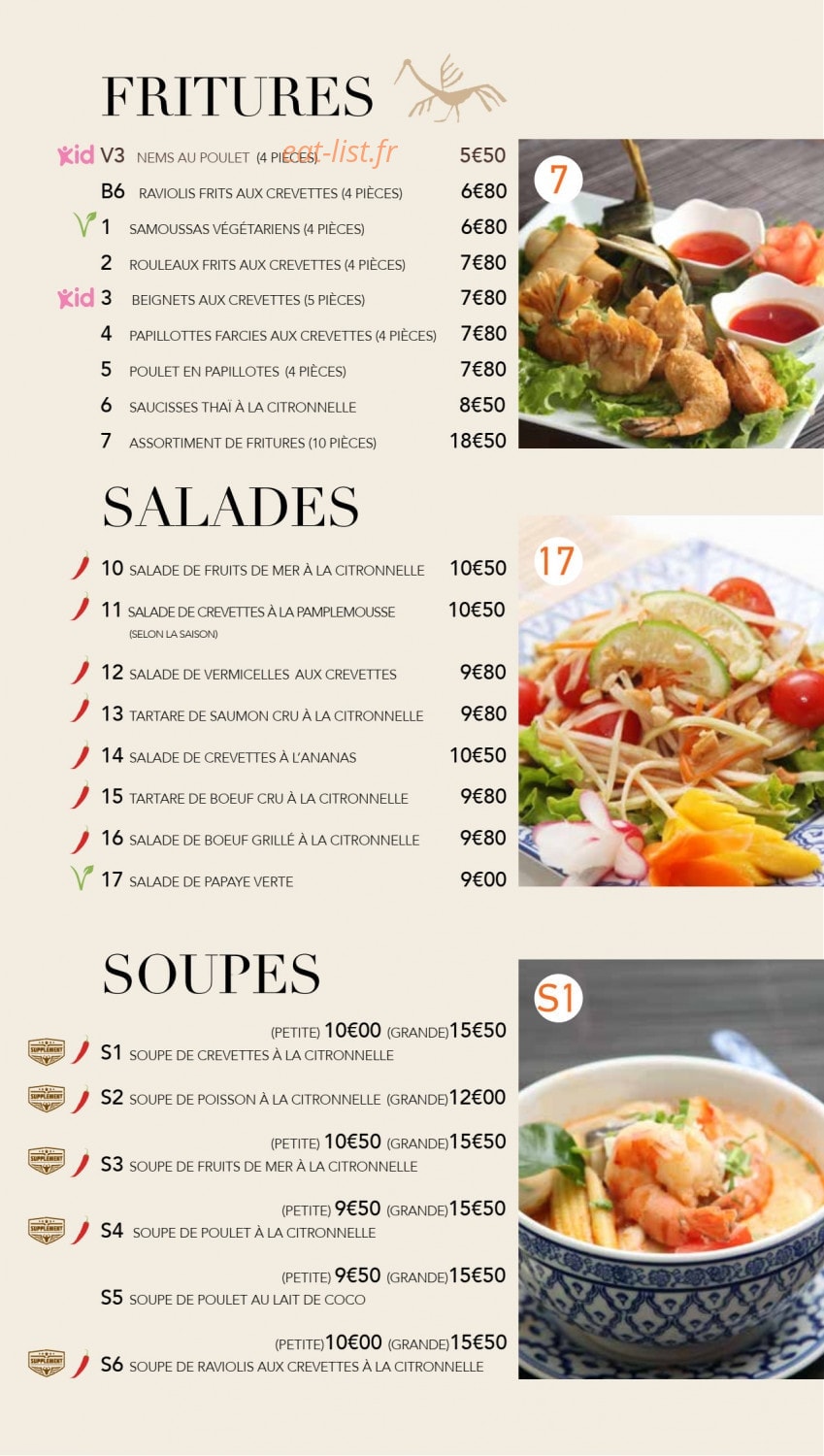 Thaï Basilic — carte page 6