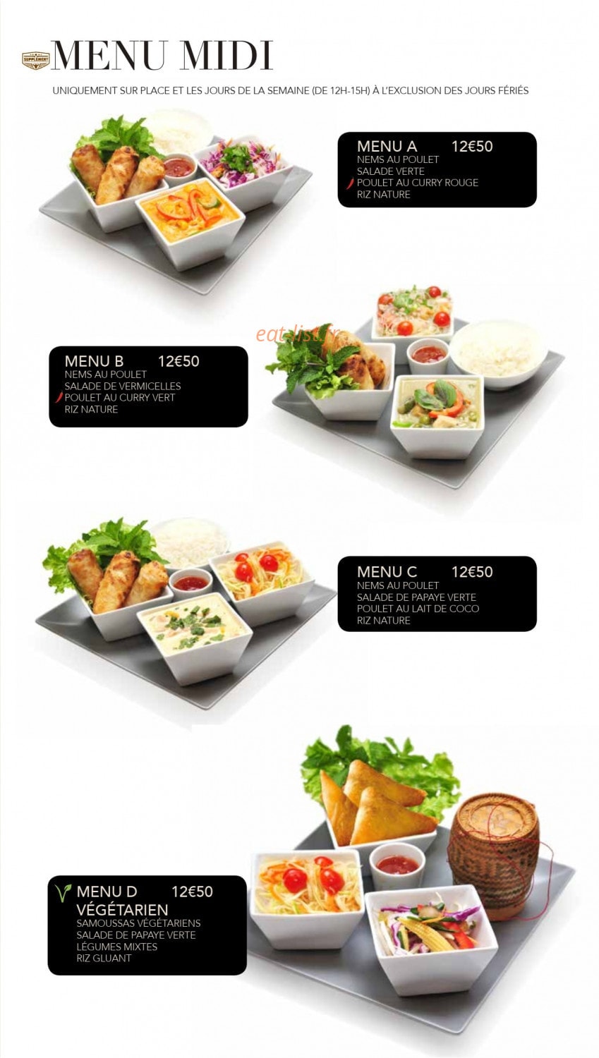 Thaï Basilic — carte page 3