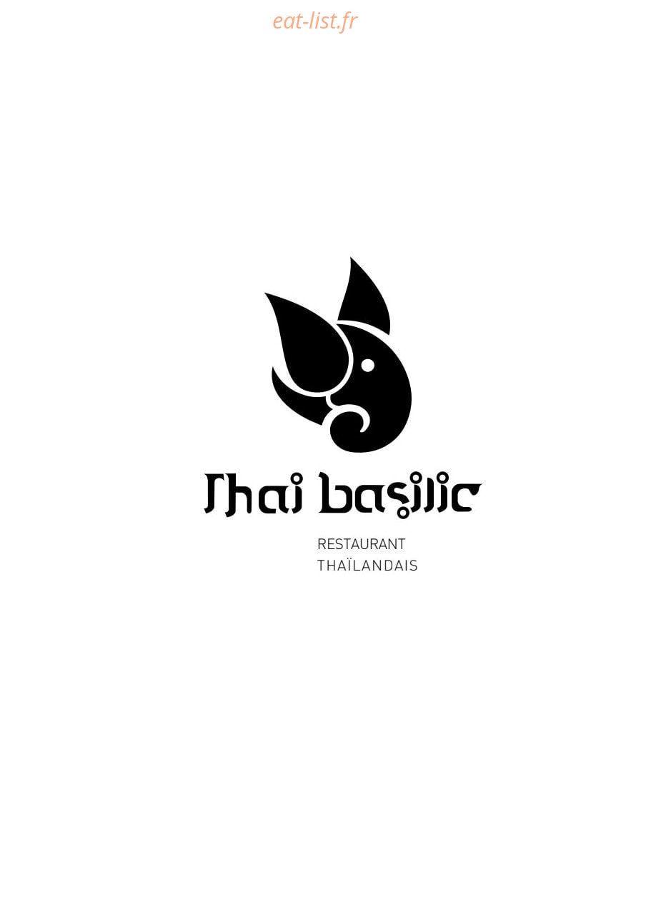 Thaï Basilic — carte page 1