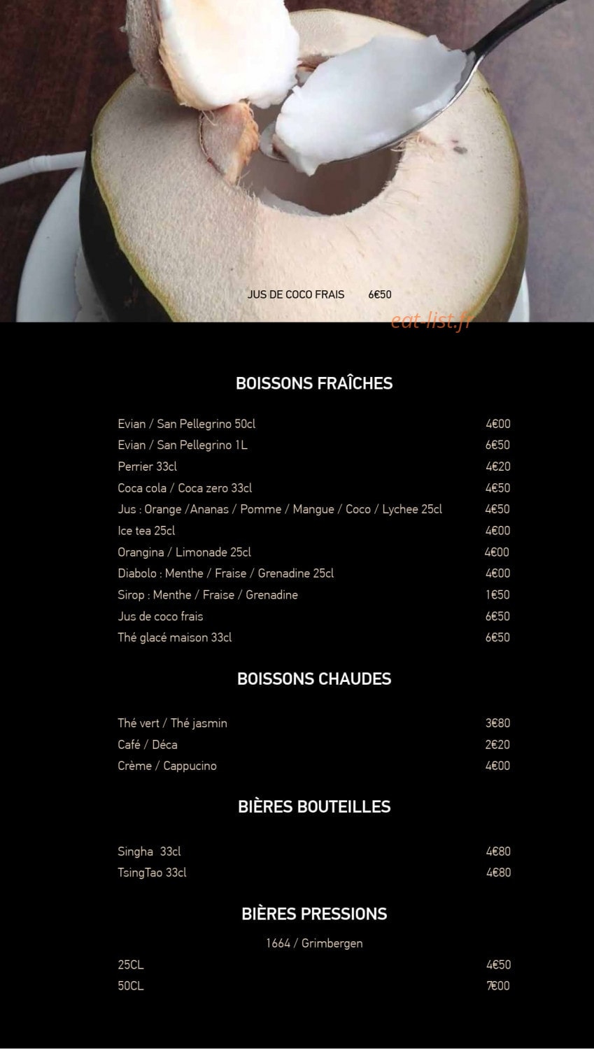 Thaï Basilic — carte page 13