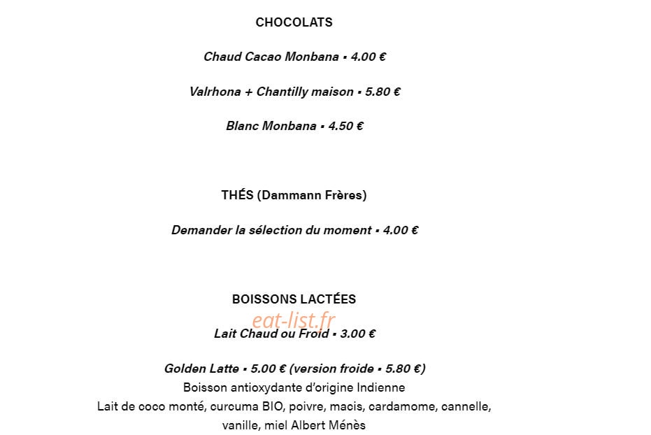 Carte et menu de The French Donuts à Levallois Perret — Les boissons chaudes pages 2