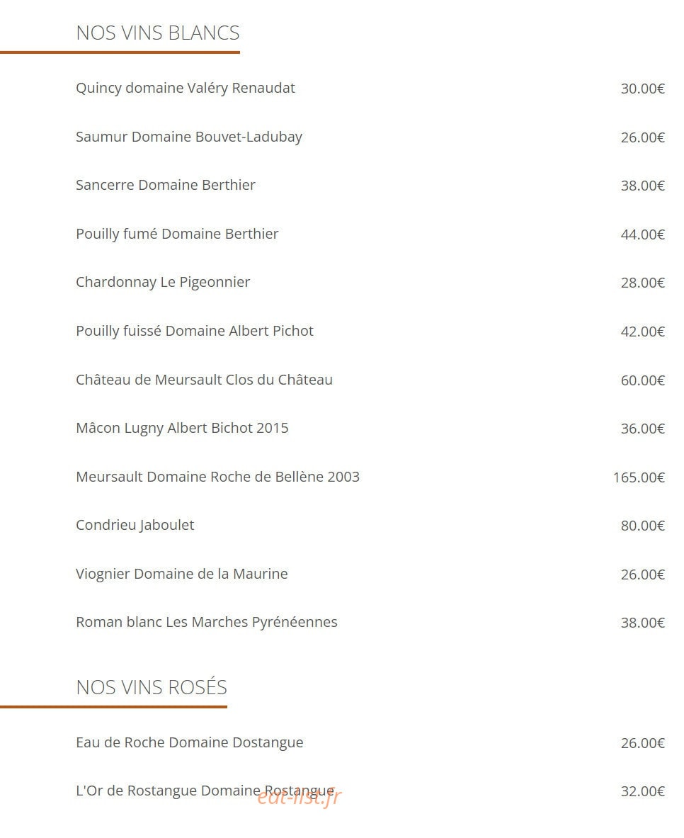 VineVieTable — carte page 7