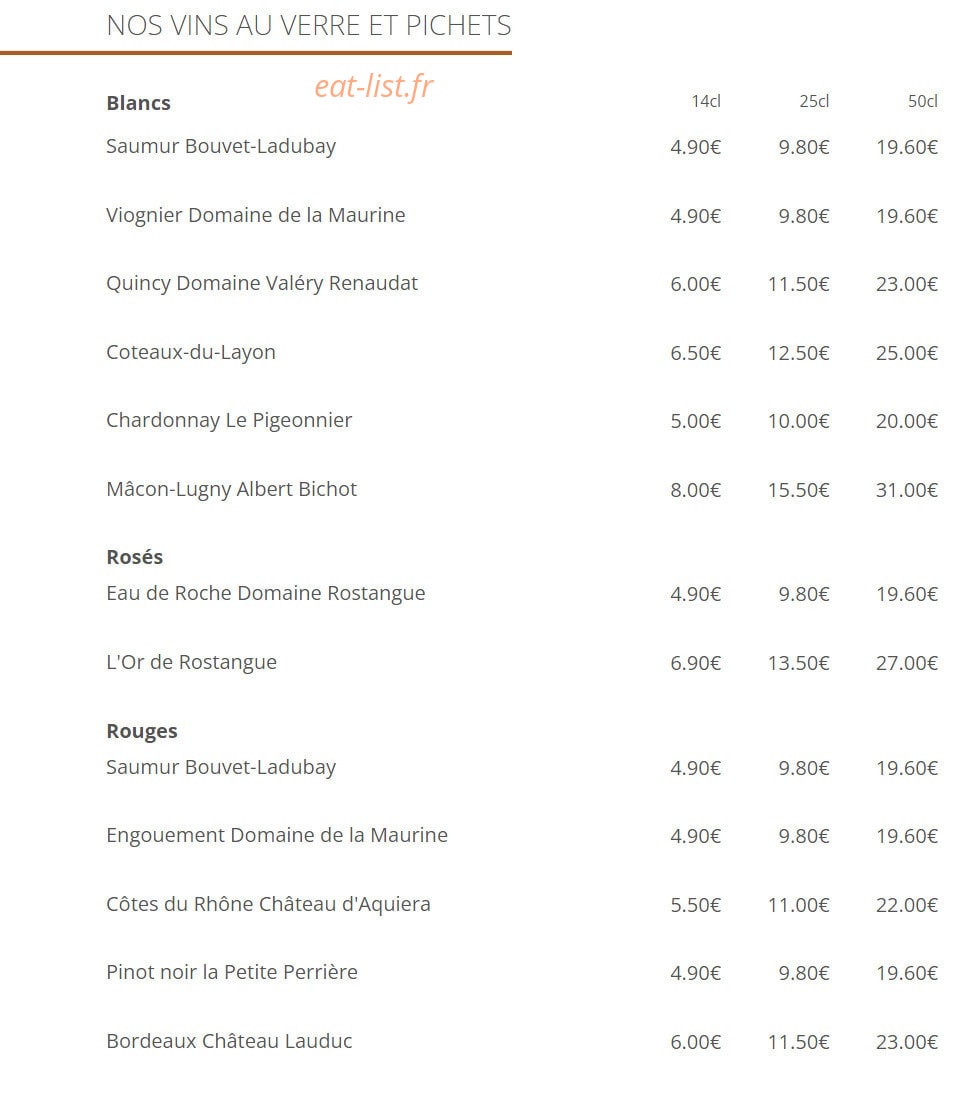 VineVieTable — carte page 6