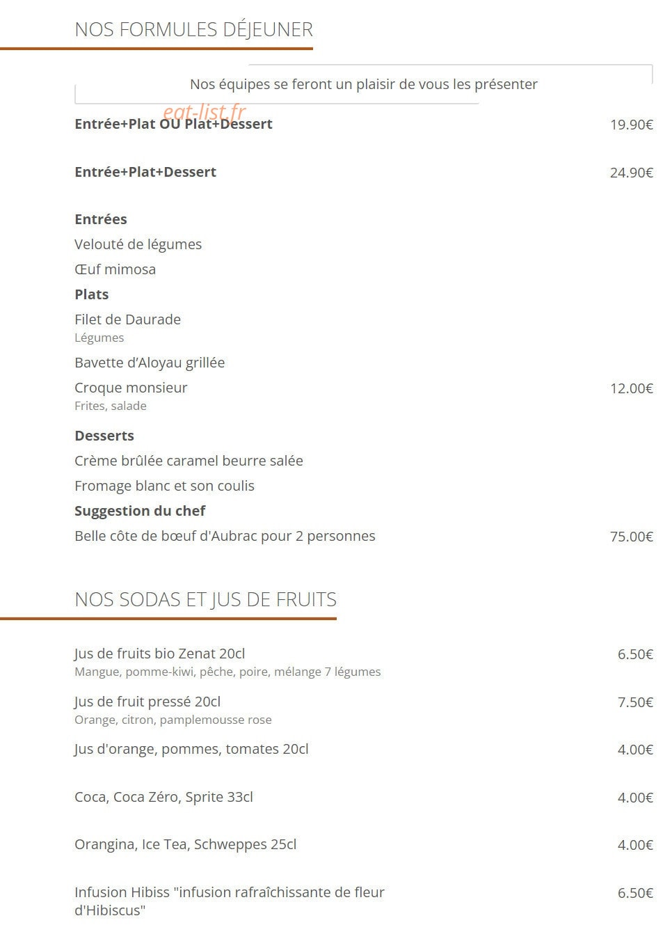 VineVieTable — carte page 3