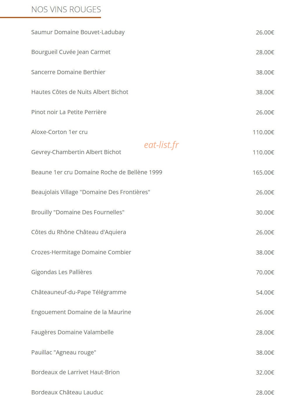 VineVieTable — carte page 8