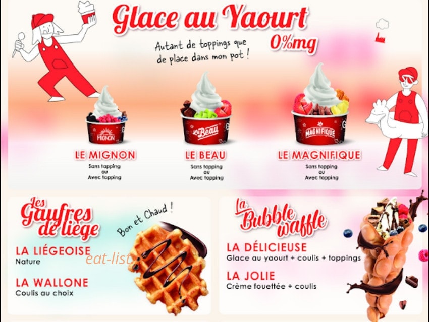 Yogurt Factory — carte page 1