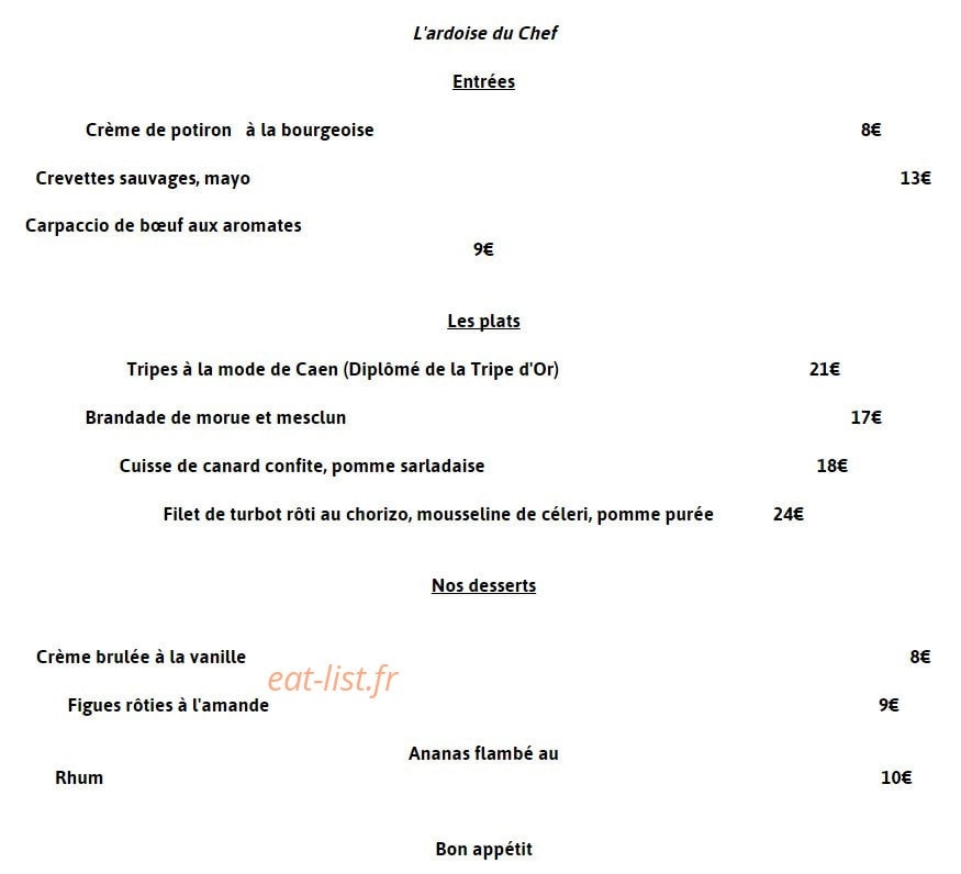 Auberge Garden — carte page 2