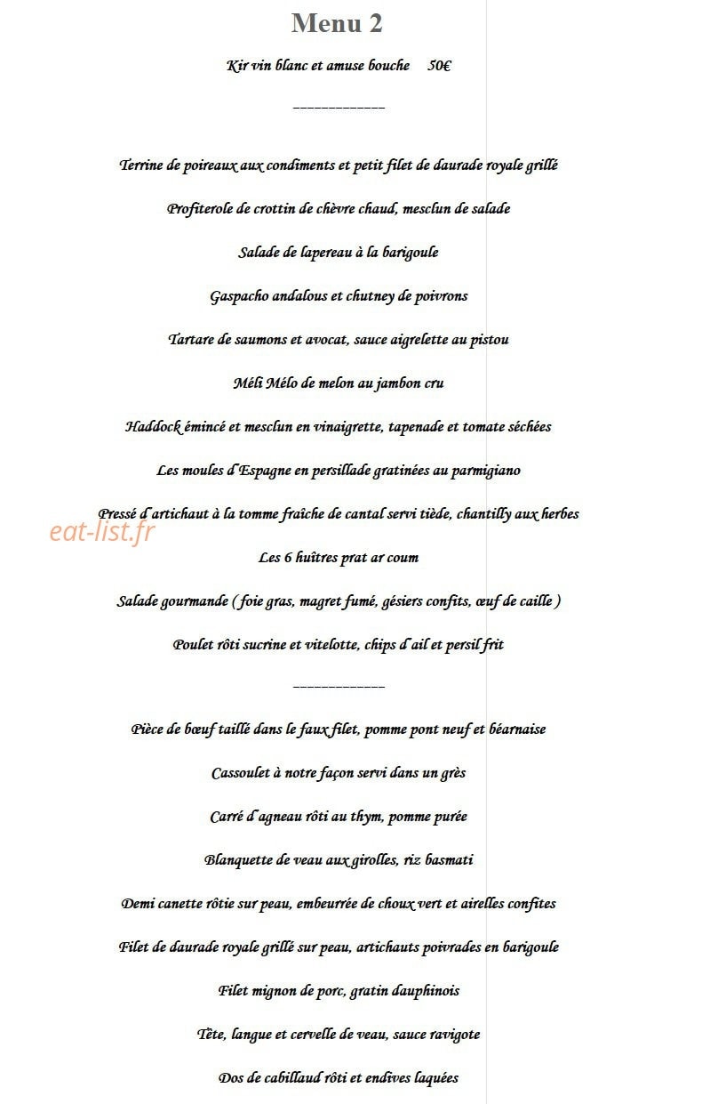 Auberge Garden — carte page 4