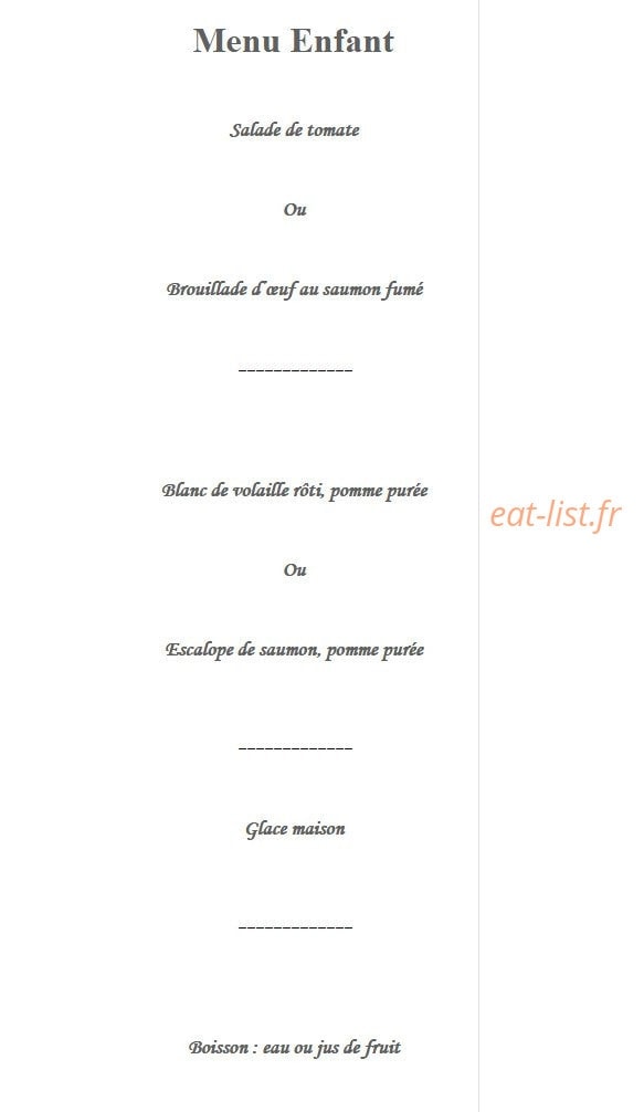 Auberge Garden — carte page 9