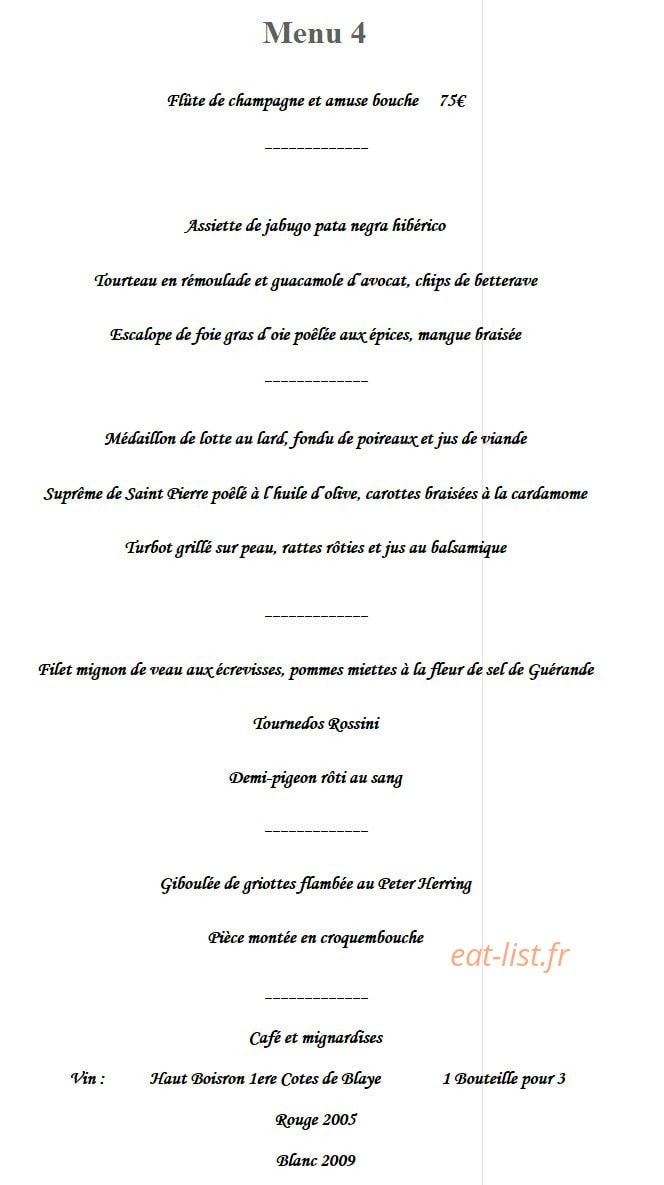 Auberge Garden — carte page 8