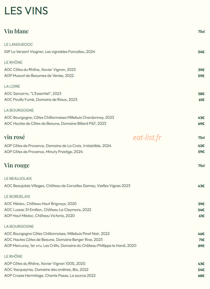 Bistrot Micheline — carte page 8