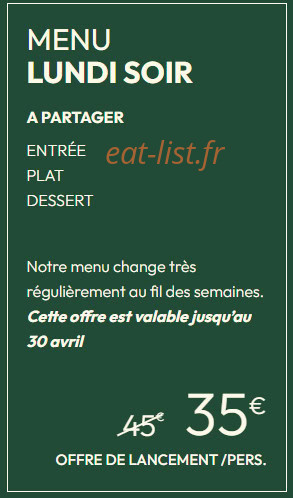 Bistrot Micheline — carte page 1