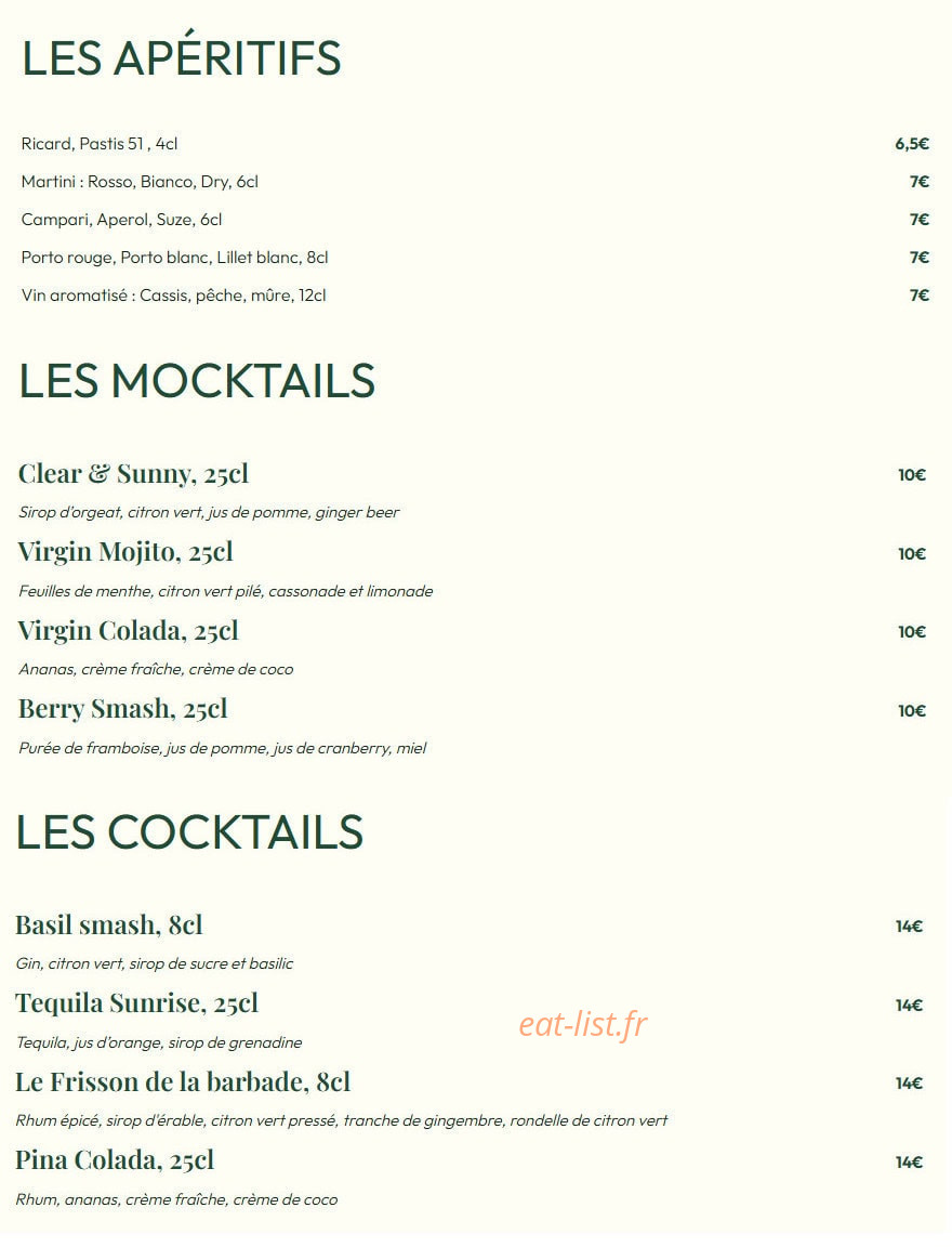 Bistrot Micheline — carte page 5