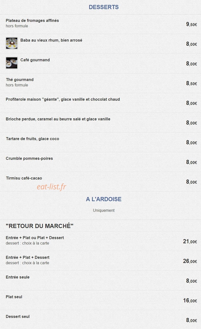La salle à manger — carte page 3
