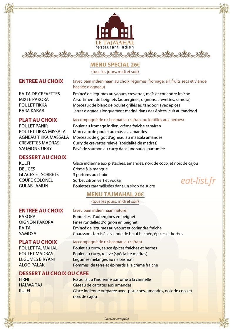 Le Taj Mahal — carte page 7