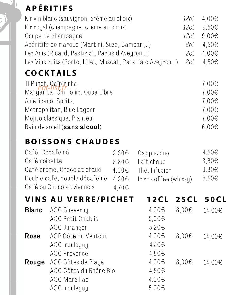 C'est Mon Plaisir — carte page 3