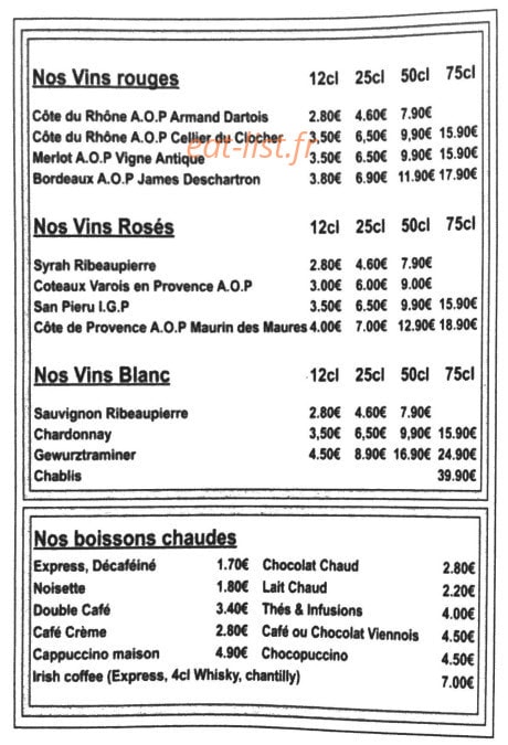 Café du Stade — carte page 4